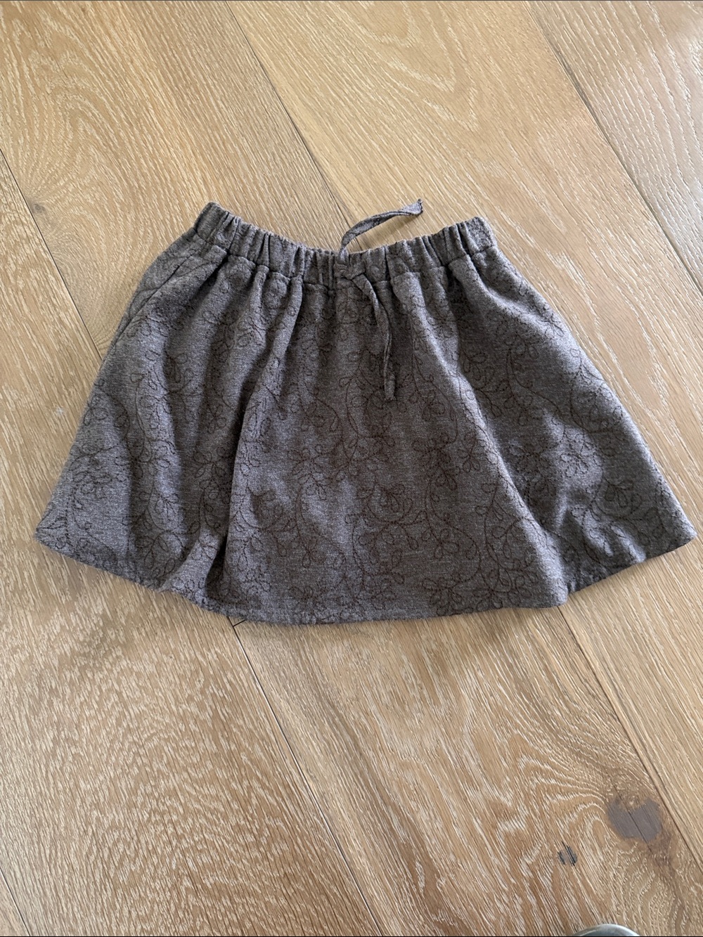 Zara Brown Floral-Pattern Skirt
